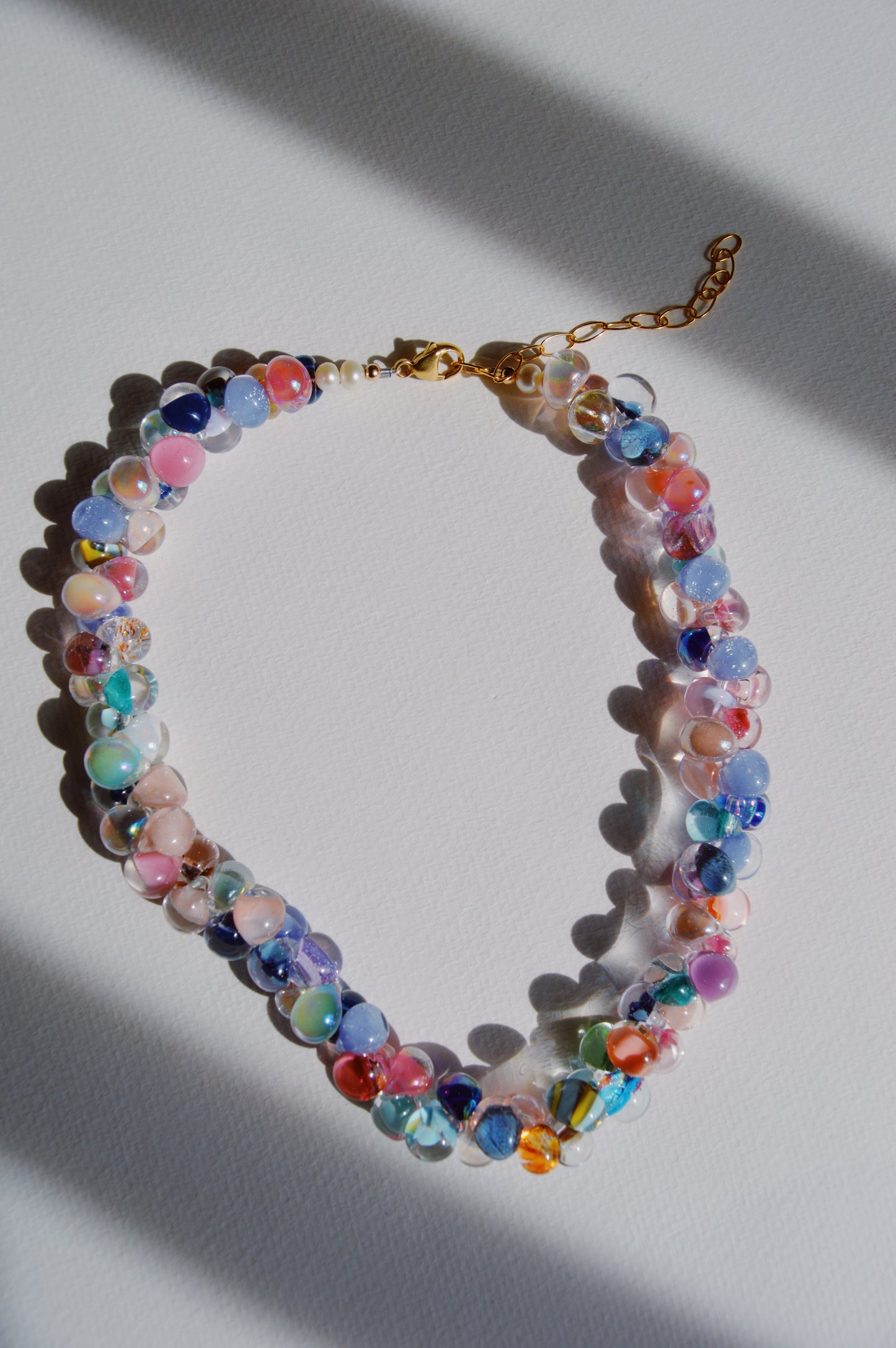 Rainbow Bubble Glass Necklace