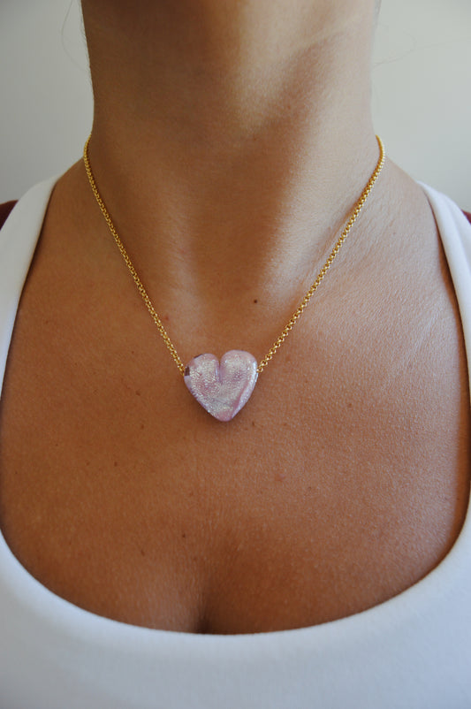 Glass Heart Necklace