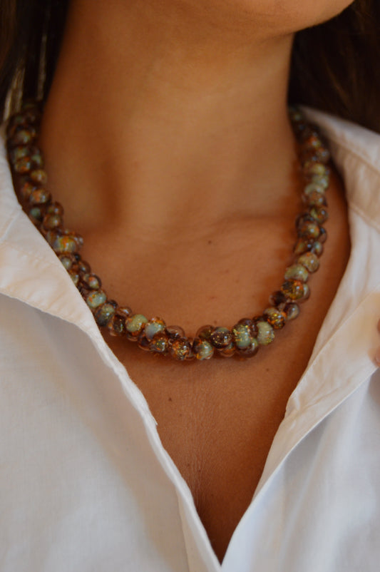 Bubble Glass Necklace- Soda Pop
