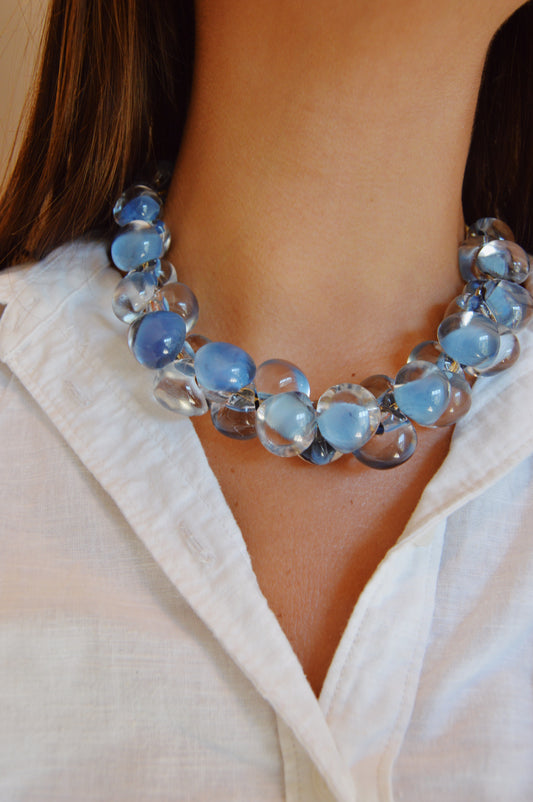 Grand Bubble Glass Necklace-Corduroy