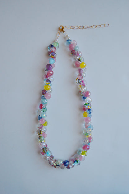Rainbow Bubble Glass Necklace- Balloons