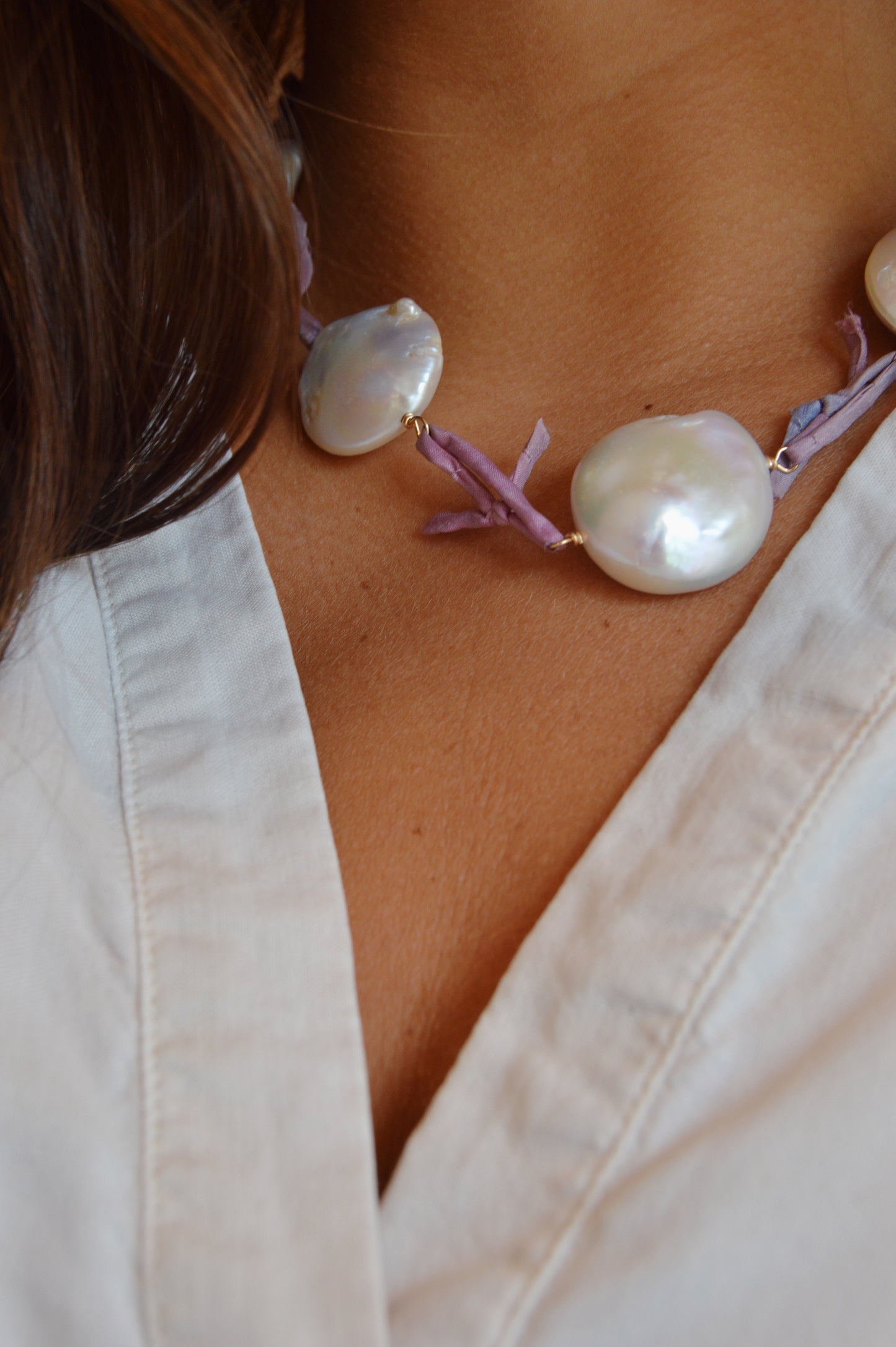 Lavender Silk and Pearl Layer