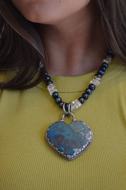 Heart Pendant- Teal