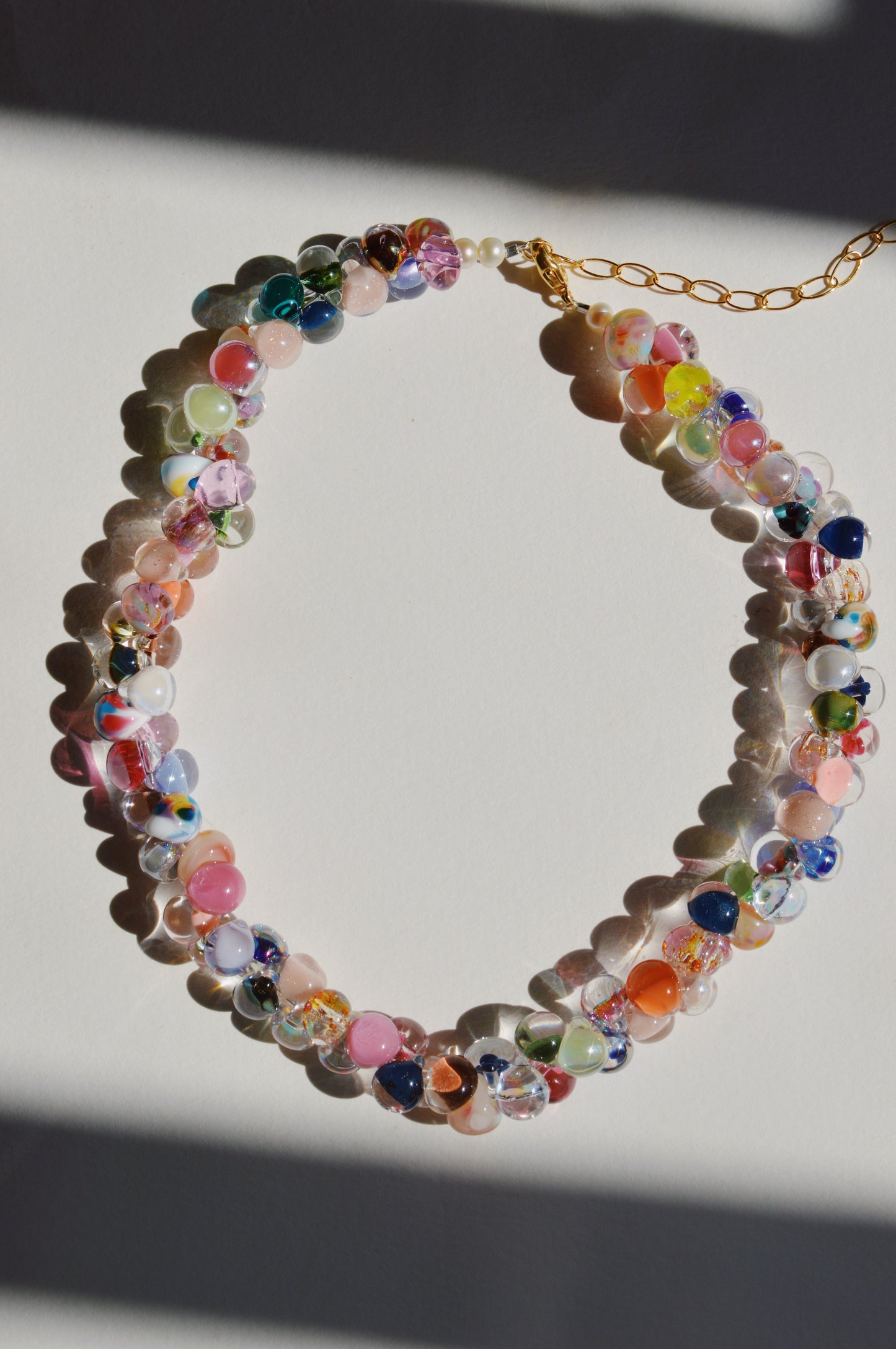 Rainbow Bubble Glass Necklace