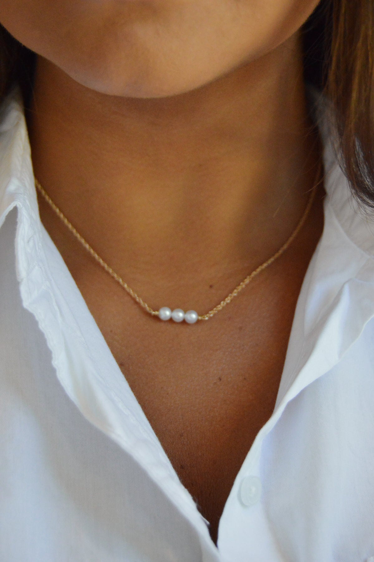 Dainty Triple Pearl Layer