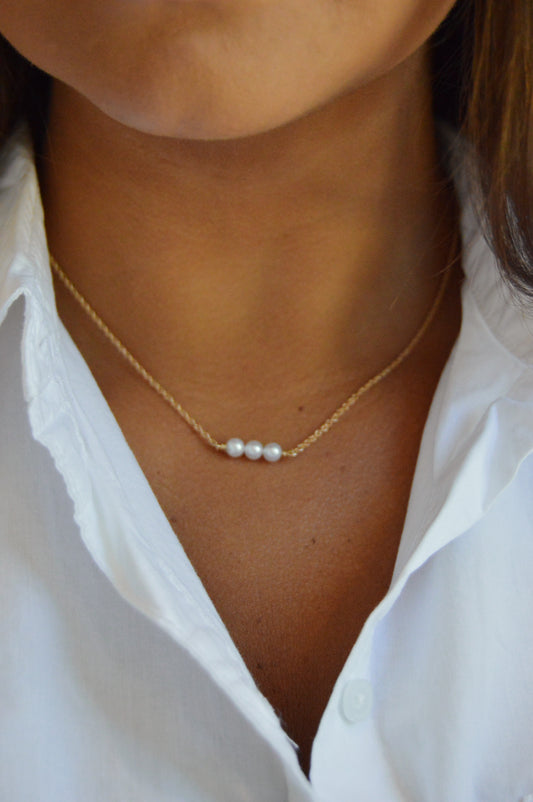 Dainty Triple Pearl Layer