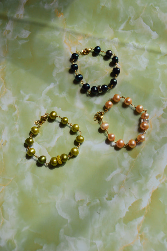 Pearl and Glass Bracelet