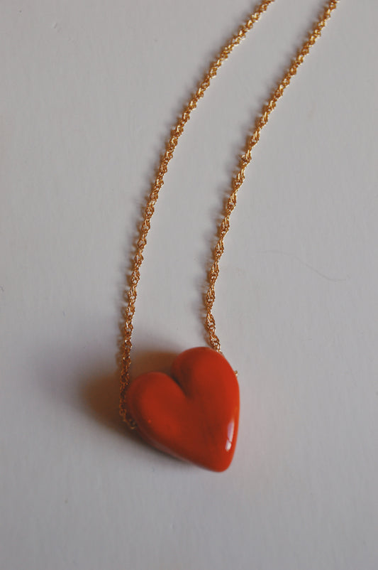 Glass Heart Necklace