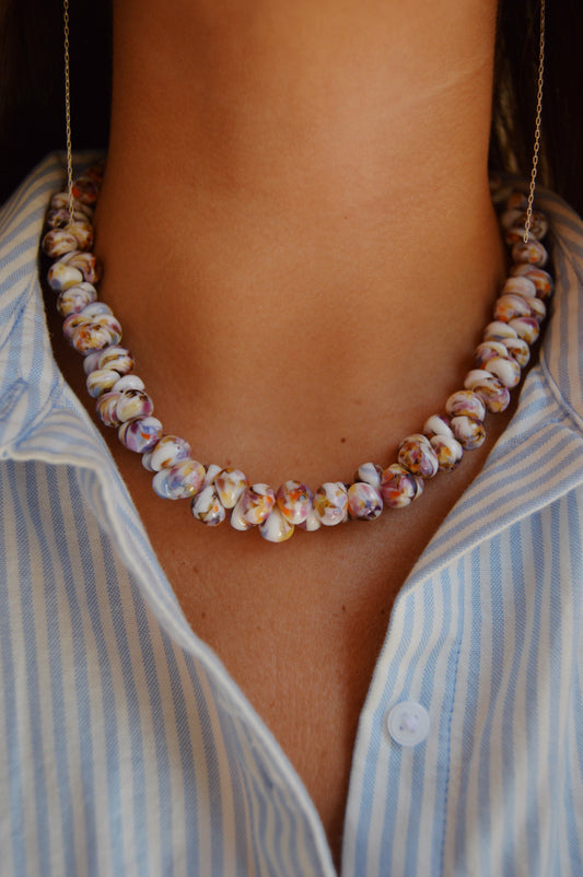 Bubble Glass Necklace- Autumn
