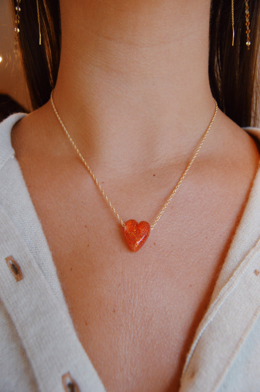 Glass Heart Necklace
