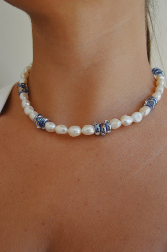 Glass Donut and Pearl Layer- Shimmer Indigo