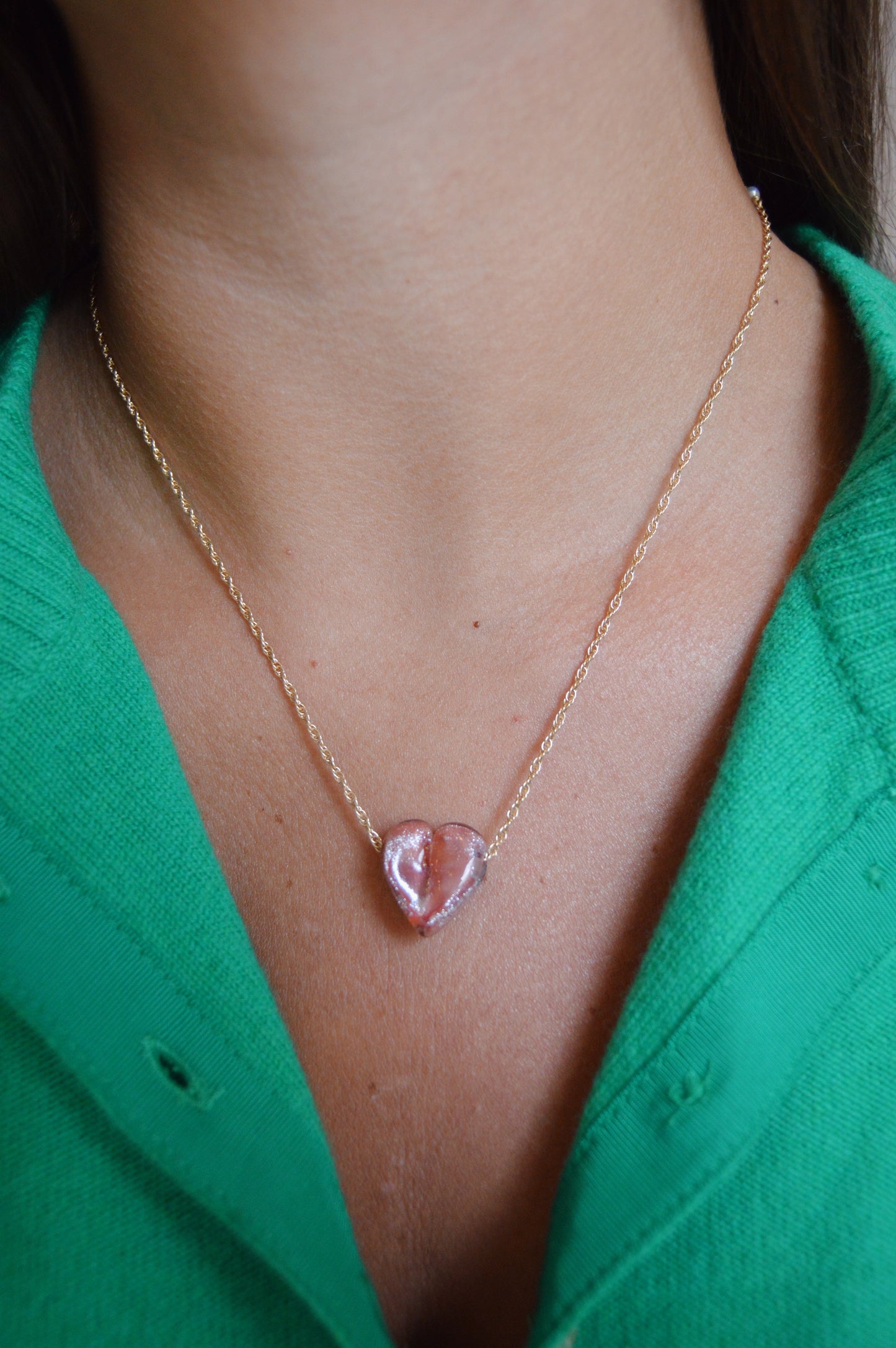 Glass Heart Necklace