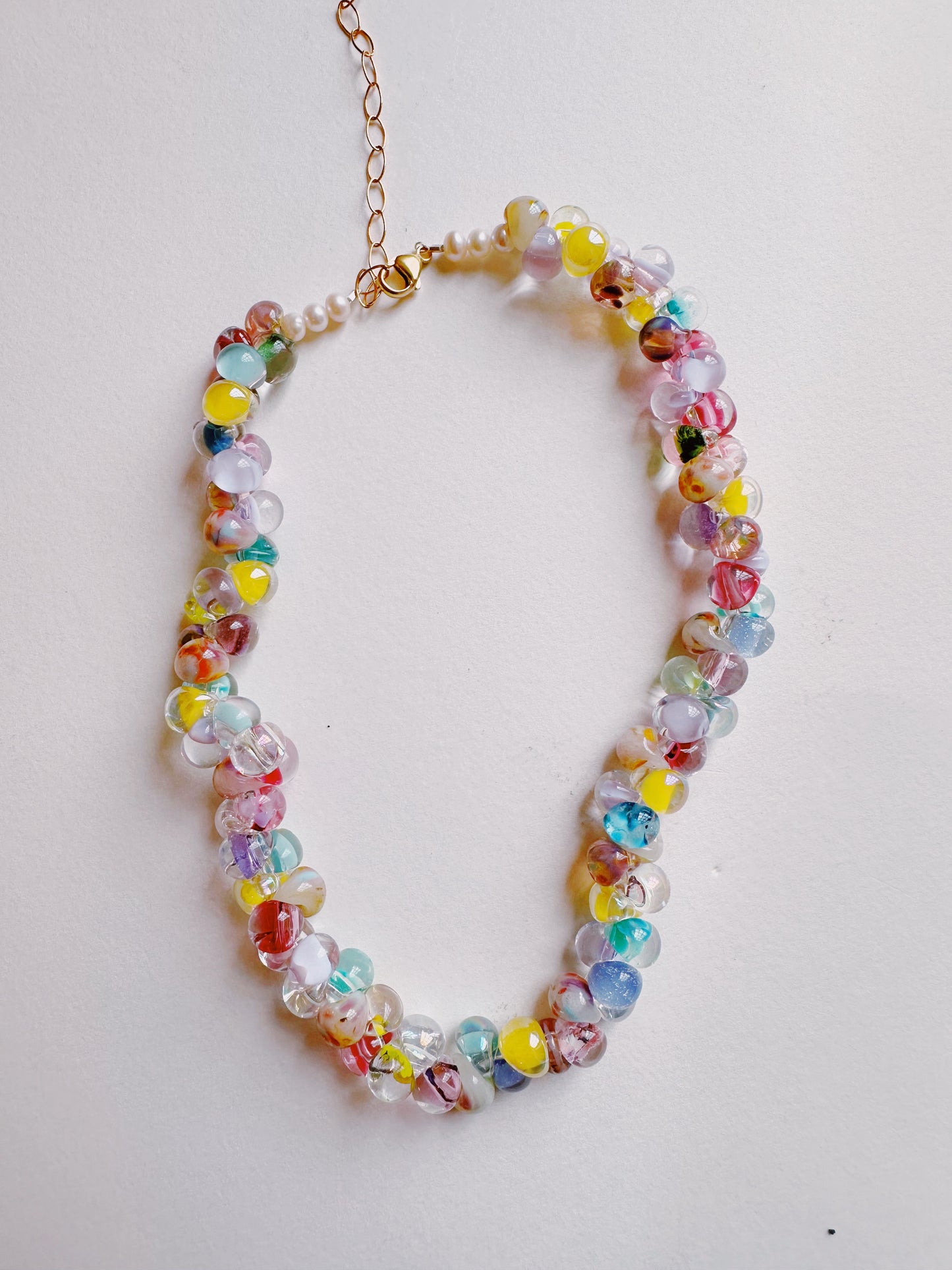 Rainbow Bubble Glass Necklace