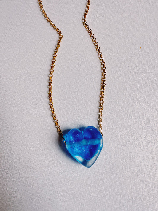 Extra Large Glass Heart Necklace