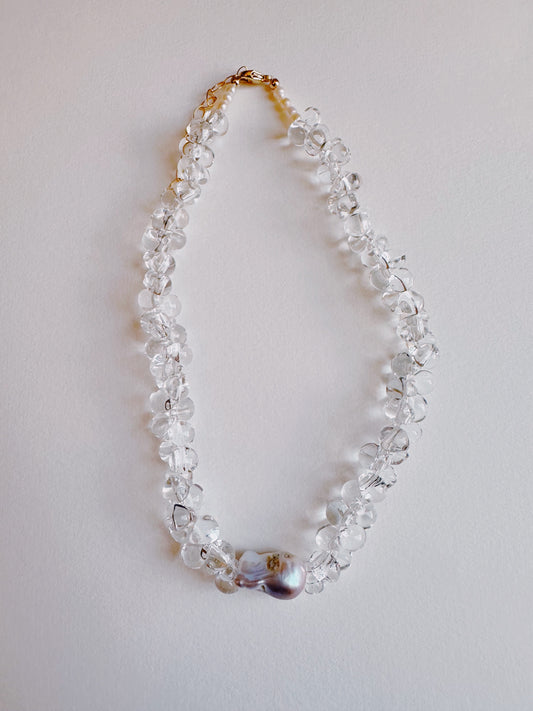 Bubble Glass Necklace - Clear