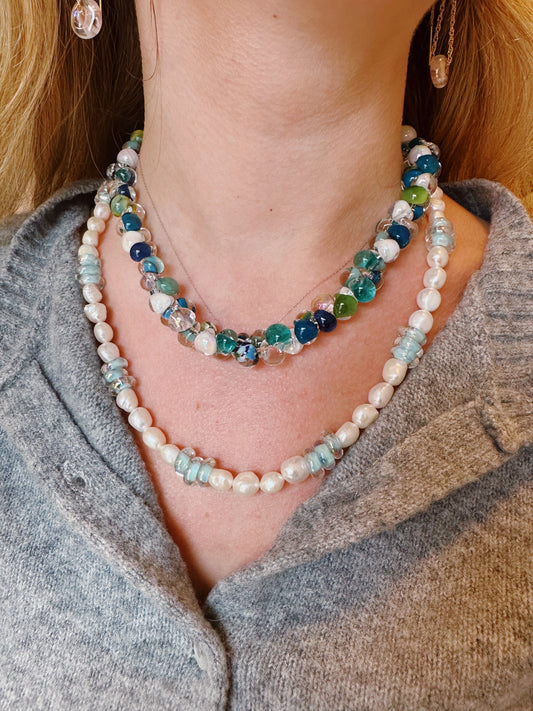 Bubble Glass Necklace - Rainbow
