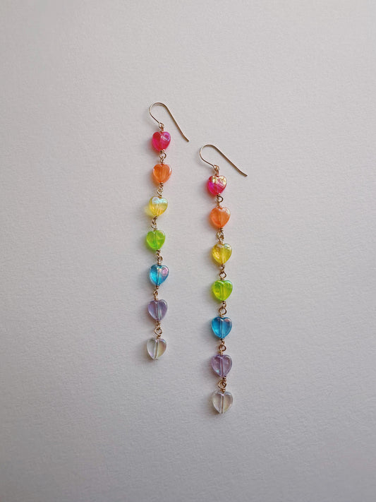 XOXO Rainbow Acrylic Drops