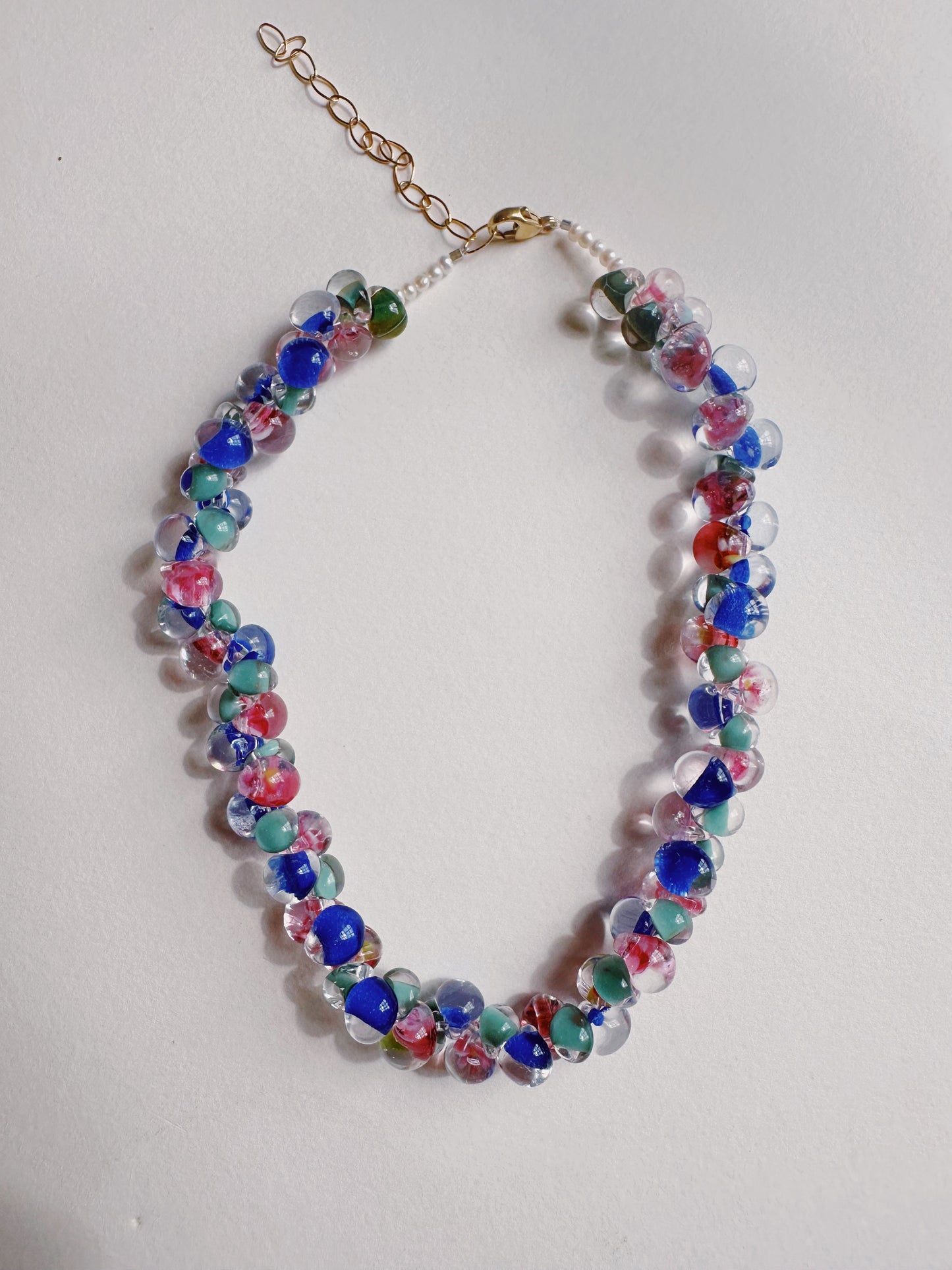 Bubble Glass Necklace - Rainbow
