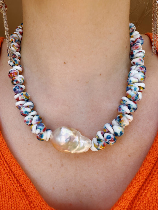 Bubble Glass Necklace - Tie Dye