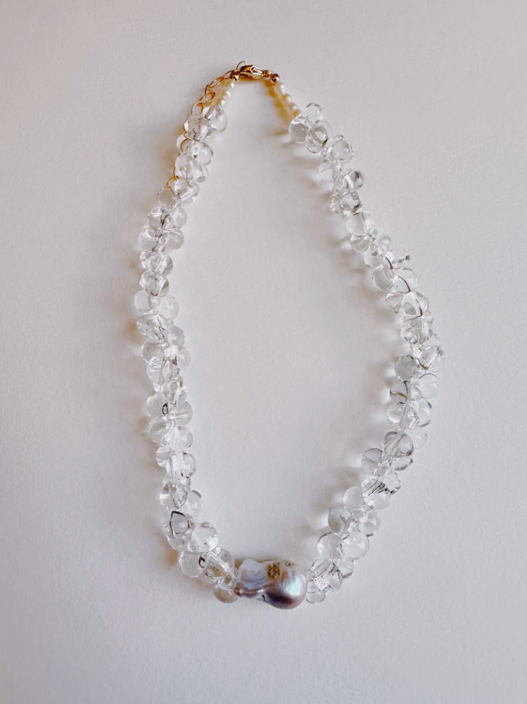 Bubble Glass Necklace- Clear