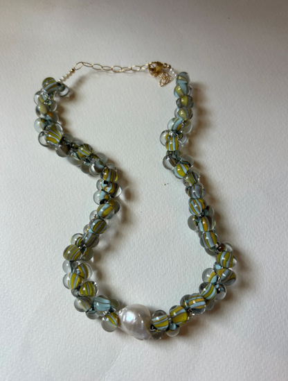 Bubble Glass Necklace- Funky Fish