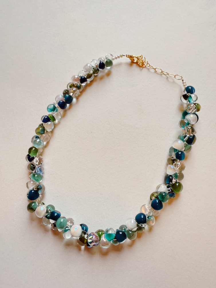Rainbow Bubble Glass Necklace