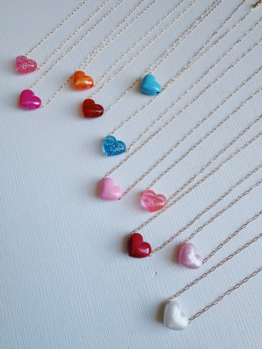 Acrylic Heart Necklace