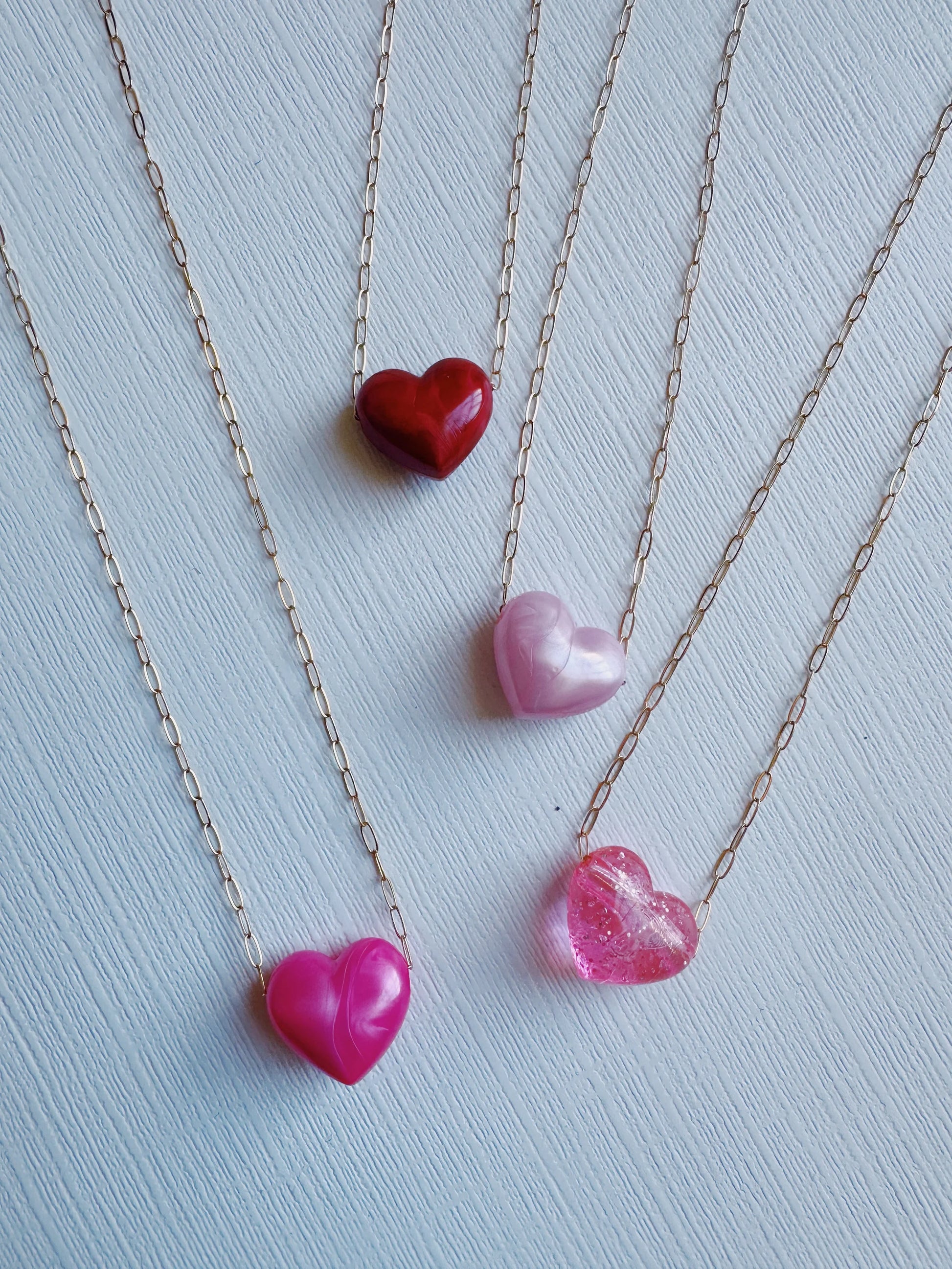 Acrylic heart necklace discount