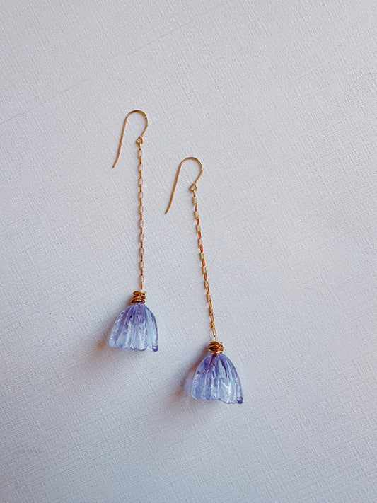 Glass Tulip Drops - Lavender