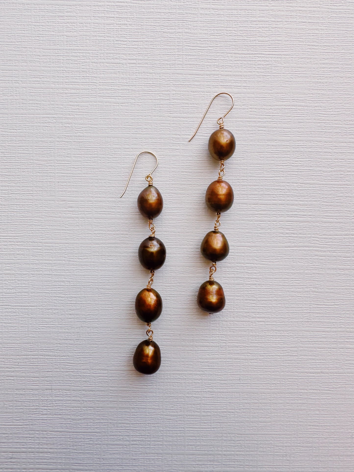 Chocolate Brown Pearl Drops