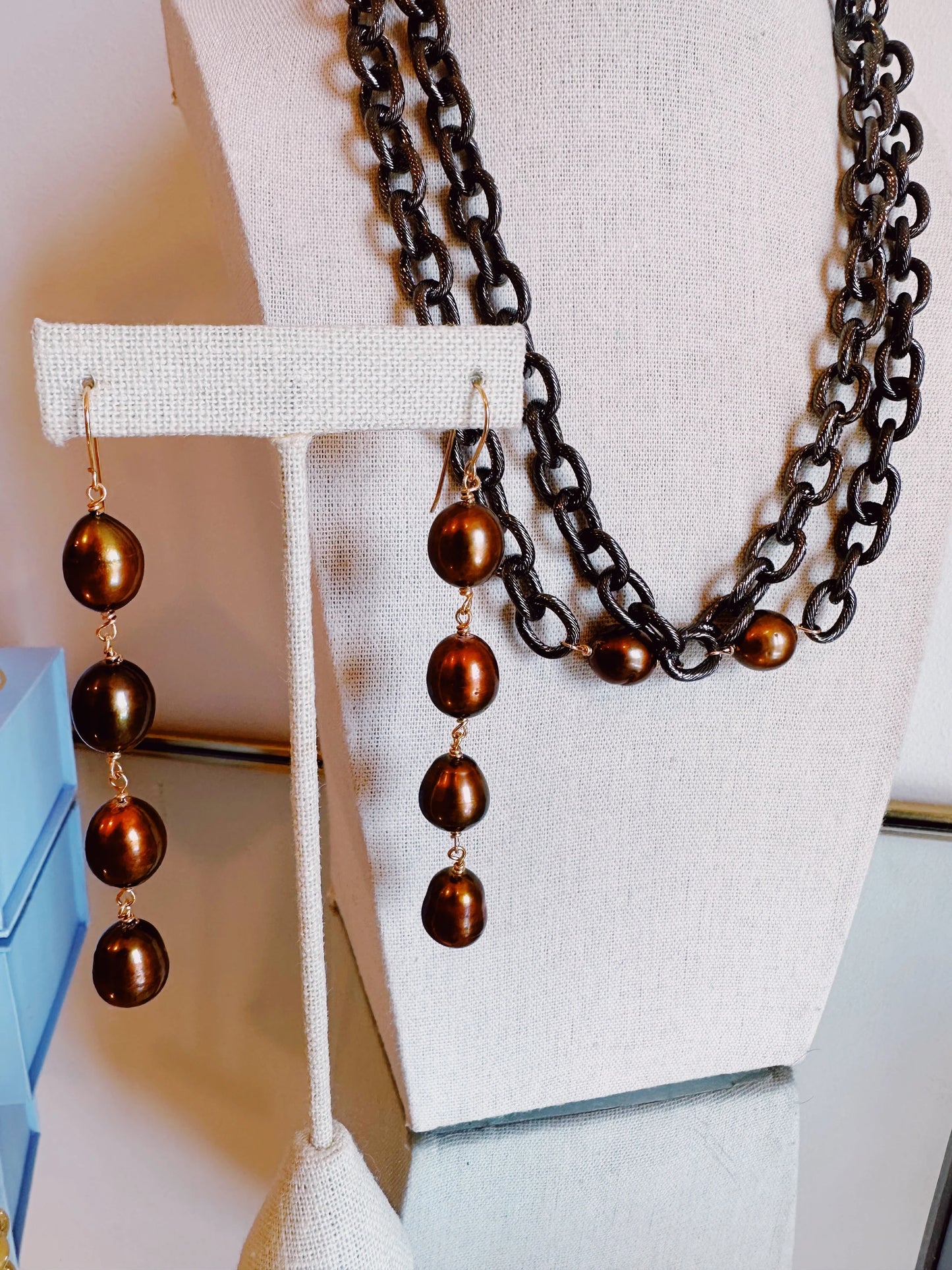 Chocolate Brown Pearl Drops